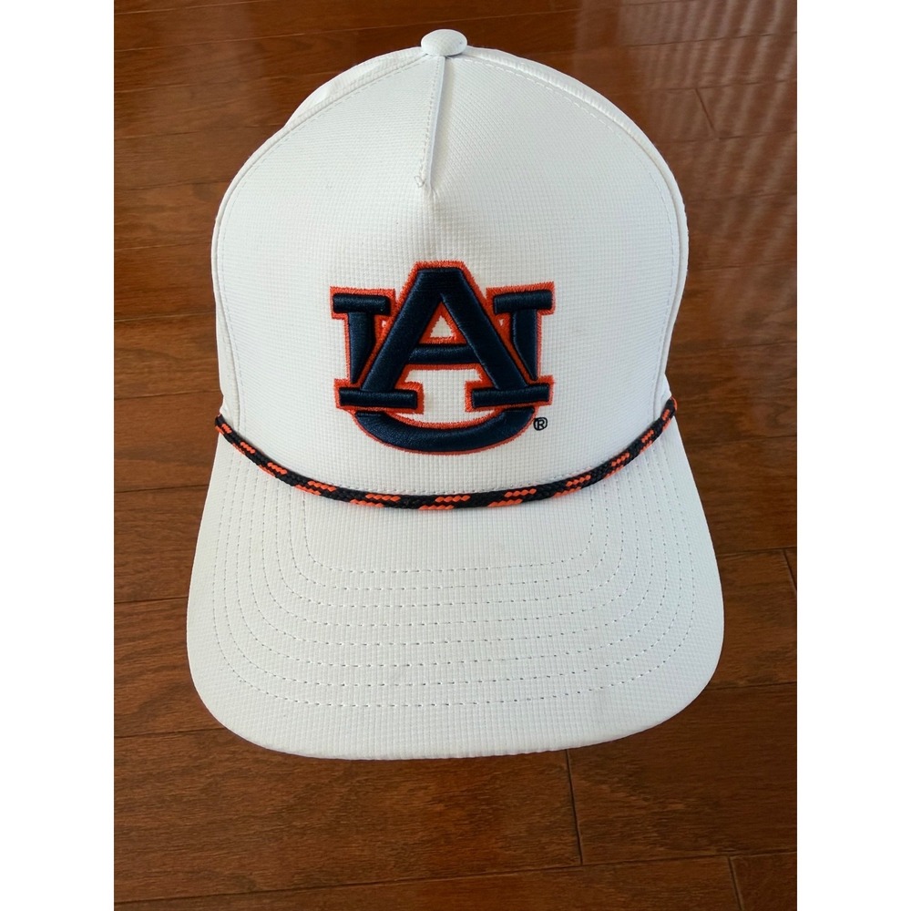Auburn University Tigers AU The Game Snapback Hat White Golf Rope Mens Cap OSFM